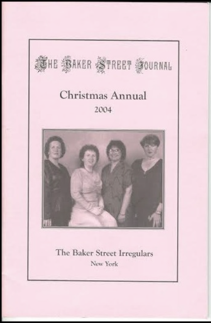 Pink cover of The Baker Street Journal Christmas Annual 2004.