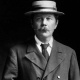 Black and white photo of Sir Arthur Conan Doyle.