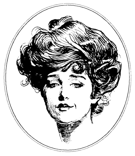 Black and white image of Irene Adler.